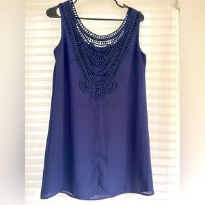 Alya Navy Blue Mini Dress